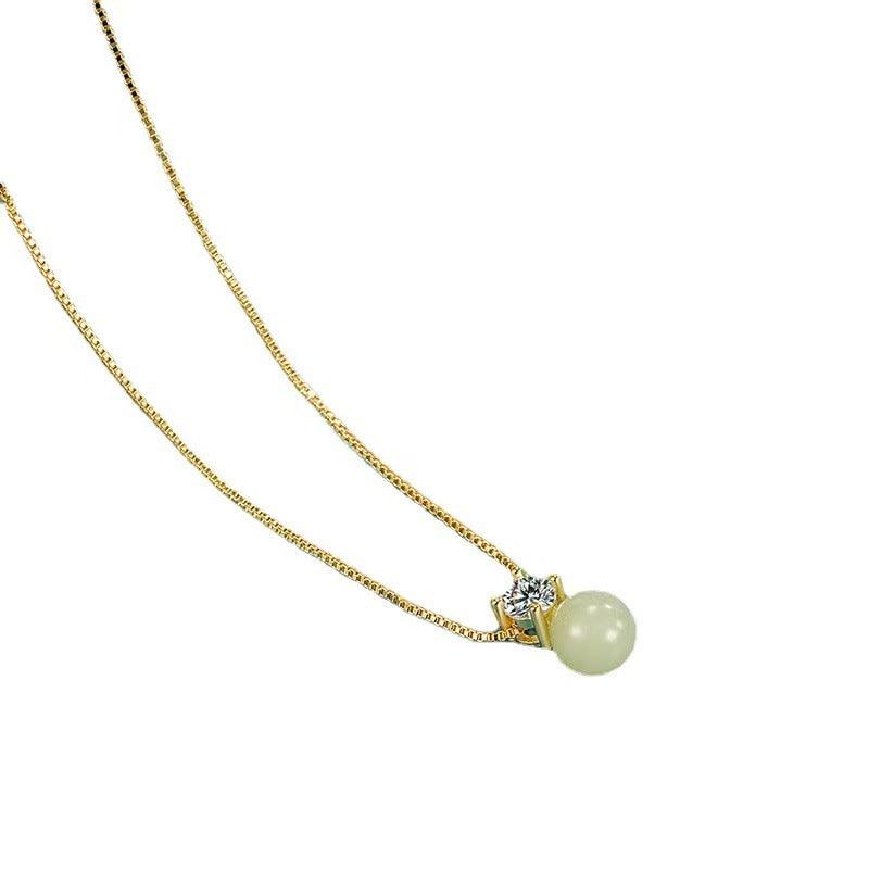 Women's Light Luxury Minority Pearl Jade Necklace