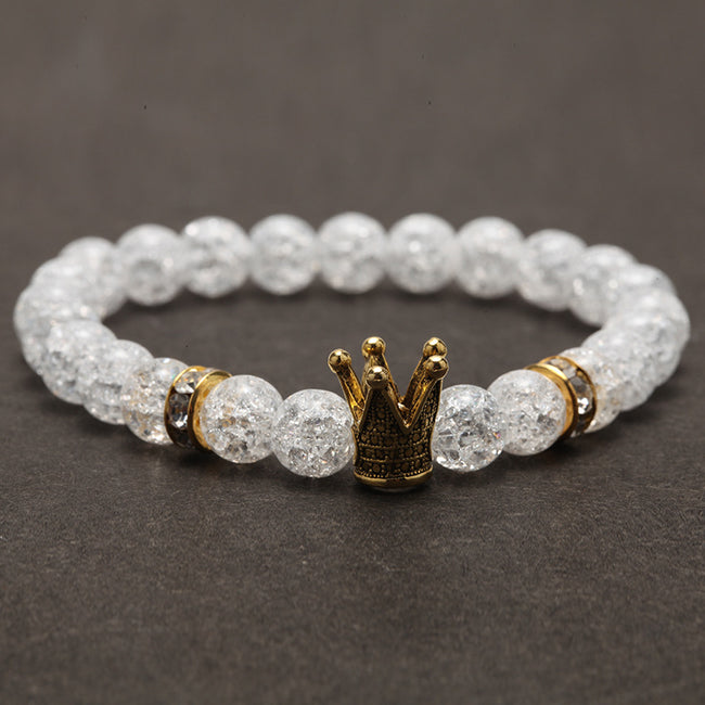 Crystal Crown Bead Bracelet – Confidence & Statement Style