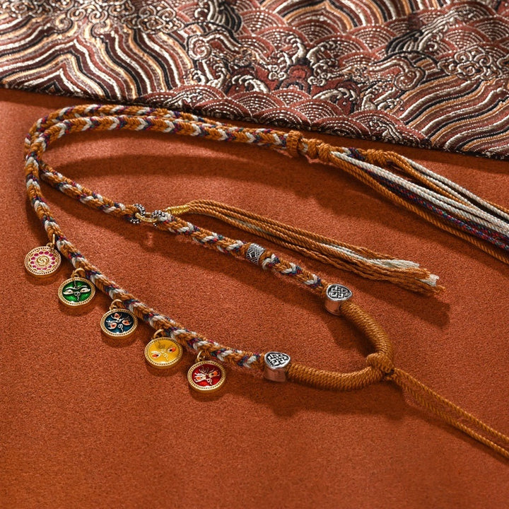 Five Gods of Wealth braided pendant necklace, first product view