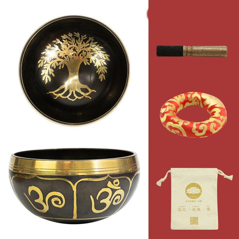 Featuring the Tree of Life, this singing bowl symbolizes growth, strength, and a connection to the earth, aligning with Eastern spiritual teachings.
