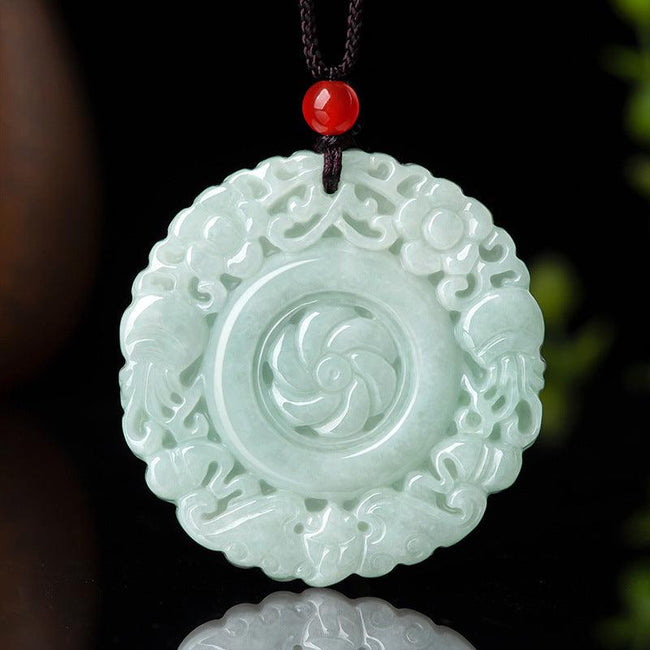 Flower Blooming Jade Pendant – Prosperity, Growth & Good Fortune