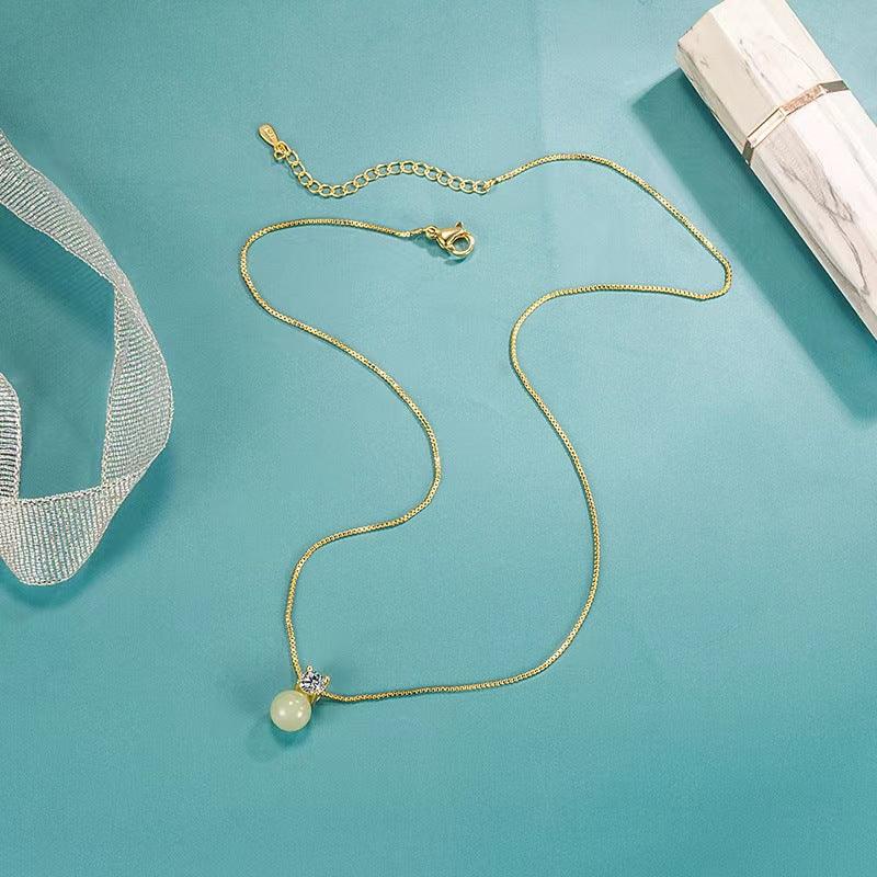 Women's Light Luxury Minority Pearl Jade Necklace